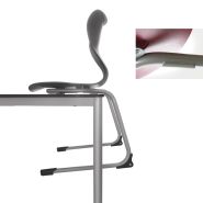 Chaise scolaire piètement luge - Chaise d'école avec coque en bois - EWS.4_2