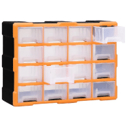 Vidaxl organisateur multi-tiroirs avec 16 tiroirs centraux 52x16x37 cm 149601_2