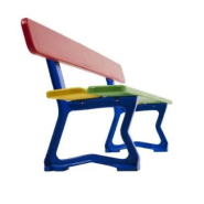 Banc Mora Junior en bois exotique - finition laquée - longueur 1500 mm - hauteur d’assise 270 mm - structure en fonte d’acier peinte_2