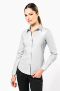 Chemise de travail femme en popeline 100% coton - Manches longues - Réf : K542 - Marque Kariban_2