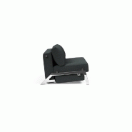Innovation Living - Canapé design Cubed 02 Chrome convertible 200x160 cm - Tissu bouclé Black Raven_2