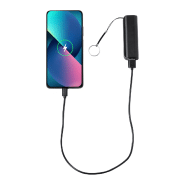 Power Bank USB en plastique ABS - Batterie 1200 mAh - Porte-clés en métal - Ports USB et USB-C_2