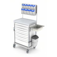 Chariot à pansements modulaire - tiroirs télescopiques reconfigurables - JETCART_2