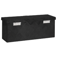 Vidaxl boîte de rangement noir 50x15x20,5 cm aluminium 152247_2