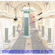 Sonorisation pupitre 60 Watts avec CD+4 micros FASE_2