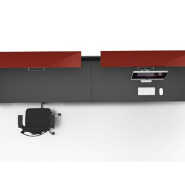 Banque d'accueil linéaire et contemporaine - YO - Design moderne, modulaire et personnalisable_2