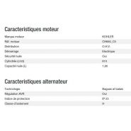 Groupe électrogène Technic 15000TA AVR C5 - Kohler - Triphasé - Puissance max 11,50 kW / 14,40 kVA - 400V_2