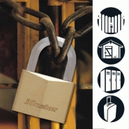 Cadenas à clé MASTER LOCK - laiton massif 60 mm - haute résistance et sécurité accrue_2