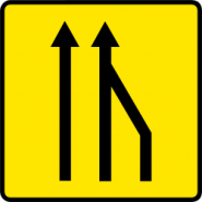 Panneau de voirie temporaire KD10A ex2D - Réduction des voies à droite - signalisation de déviation_2