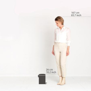 Poubelle à pédale newIcon -3 litres - Satin Taupe - Compacte et écologique - Brabantia_2