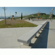 Banquette urbaine TOLEDO en béton blanc granite 200 cm_2