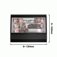 Vitrine réfrigérée à viande noire - L 1384 mm_2