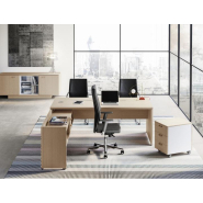 Bureau de direction à piètement en mélamine - ergonomique et esthétique DELTA - Ref : 155011_2