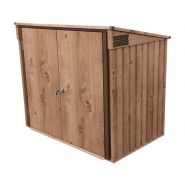 Duramax - cache-conteneurs et abris poubelle - métal aspect bois - 150 x 90 cm - anticorrosion et anti-UV_2