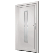 Vidaxl porte d'entrée blanc 98x190 cm pvc 3187892_2