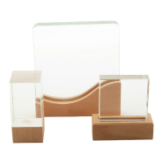 Trophée en verre - socle en bois de hêtre - livré avec boîte cadeau kraft_2