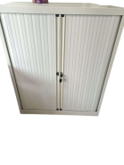 Armoire à rideau métallique d'occasion - 43x100x130 cm - Verrouillage sécurisé - Métal durable_2