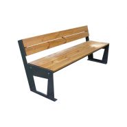 Banc public en acier renforcé et bois melèze personnalisable