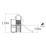 Structure multi-jeux 3 à 5 ans - Unimini Hally 8046755 - Poteaux bois et panneaux HPL - Hags_2