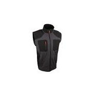 Veste souple coupe-vent en softshell déperlant - Vancouver - Manches amovibles, intérieur polaire, coloris noir/gris/rouge_2