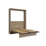 Armoire lit escamotable Genius - chêne naturel - ouverture assistée - couchage 160x200 cm_2