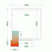 Chambre froide positive 5,49 m3 (1800 x 1800 x 2200 mm) avec monobloc de paroi_2