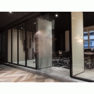 Cloison pliante vitrée facile à installer, sans structure porteuse