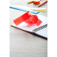 Règle transparente en plastique flexible - Couleur rouge - Poids 28g_2