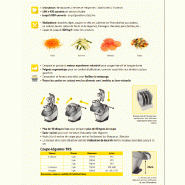 Coupe-légumes universel Dito Sama TRS - 500 W - Vitesse variable 140 à 750 tr/min - Plus de 70 coupes différentes_2