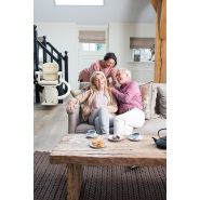 Monte-escalier monorail adapté aux escaliers arrondis - Handicare tournant Freecurve Monte-escalier monorail adapté aux escaliers arrondis - Handicare tournant Freecurve