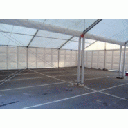 Tente de stockage fermée classique - structure aluminium fixe - couverture multi-éléments - ancrage platine - 25x10x3m_2