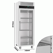 Armoire réfrigérée  positive Inox vitrée sur roulettes - 600 L | GGM_2