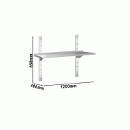 Etagères murales en inox 1 niveau Profondeur 400 mm - 1200_2