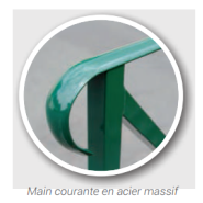 Barrière main courante Héritage double crosse - acier massif - ref 206150_2