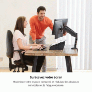 Fellowes Bras porte-écrans double Eppa - Noir_2