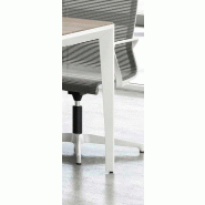 Grande table de réunion X5 - Officity - Blanc, Noyer canaletto, 360_2