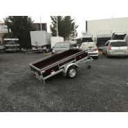 Remorque utilitaire multi-usages sans frein à bâche plate - Erdé Expert LC 251 Bois - Fabrication française et châssis modulable_2