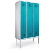 Vestiaire en L métallique  - 6 portes - 120 cm de largeur_2