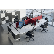 Bureau open space collaboratif flexible et modulaire - Alto - Buronomic avec plateaux ergonomiques et connectique intégrée_2