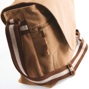 Sac courrier vintage en toile - Réf: QD610 - Quadra - Multiples poches zippées et bandoulière ajustable_2