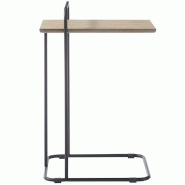 Table basse Enola - Placage chêne massif huilé - Piètement métal noir - Style industriel contemporain_2