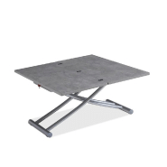 Table basse relevable extensible Colibri - ultra compacte - mélaminé finition béton - 100 x 45/90 cm - réglable 35 à 76 cm_2