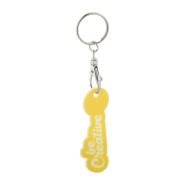 Porte-clés jeton - mousqueton métal avec jeton de chariot en plastique imprimé - découpe personnalisée_2