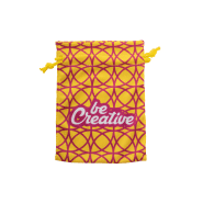 Sac cadeau personnalisé - moyen - cordons polyester - impression quadri sublimation - couleur jaune_2