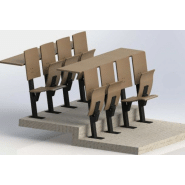 Fauteuil amphithéâtre a pietement central - marie curie