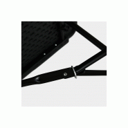 Table pliante noire avec 8 chaises pliantes noires - 180 cm - Structure acier époxy et plateau PEHD - Intérieur/Extérieur_2