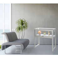 Vitrine d'exposition table /comptoir Aluminium Noir led Réf : 2228413_2