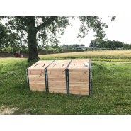 Composteur 3 cellules - 1000L, 1500L, 2000L - Résineux raboté/Douglas raboté_2