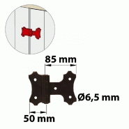 Charnière 130 mm prépeinte noire pour volets à battants