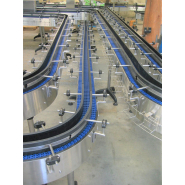 Convoyeur à tapis modulaire - courbe pour le transport de produits avec changement de direction_2